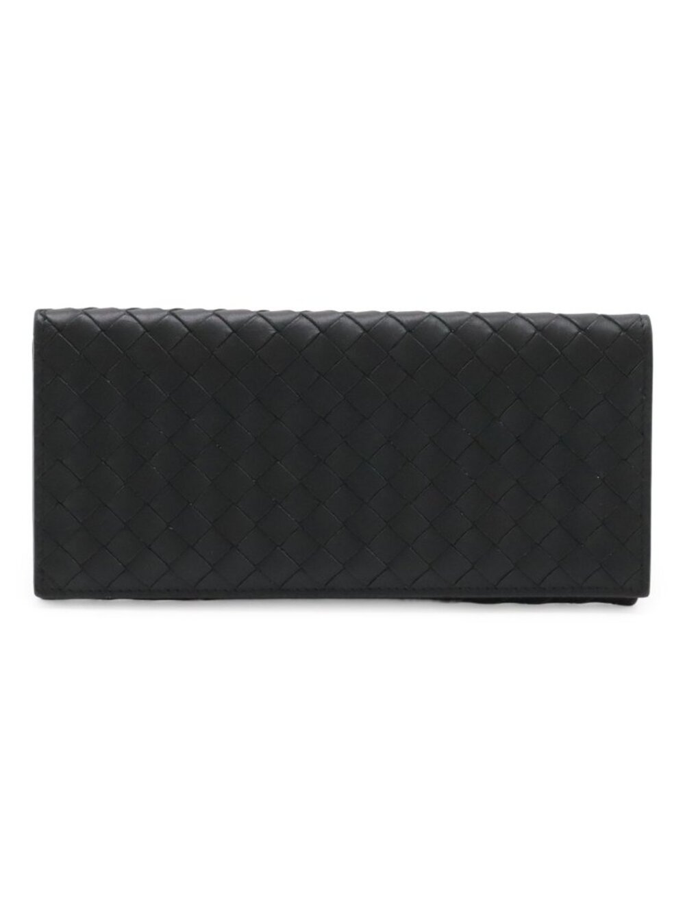 Bottega Veneta Intrecciato Wallet Bifold Long Billfold Leather Black